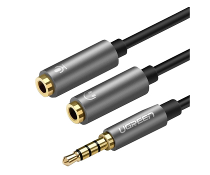 Kabel audio UGREEN Rozdzielacz audio AUX mini jack do słuchawki+mikrofon
